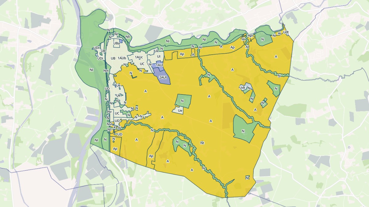Aperçu cartographique de Pouilly-sous-Charlieu, centré sur la commune