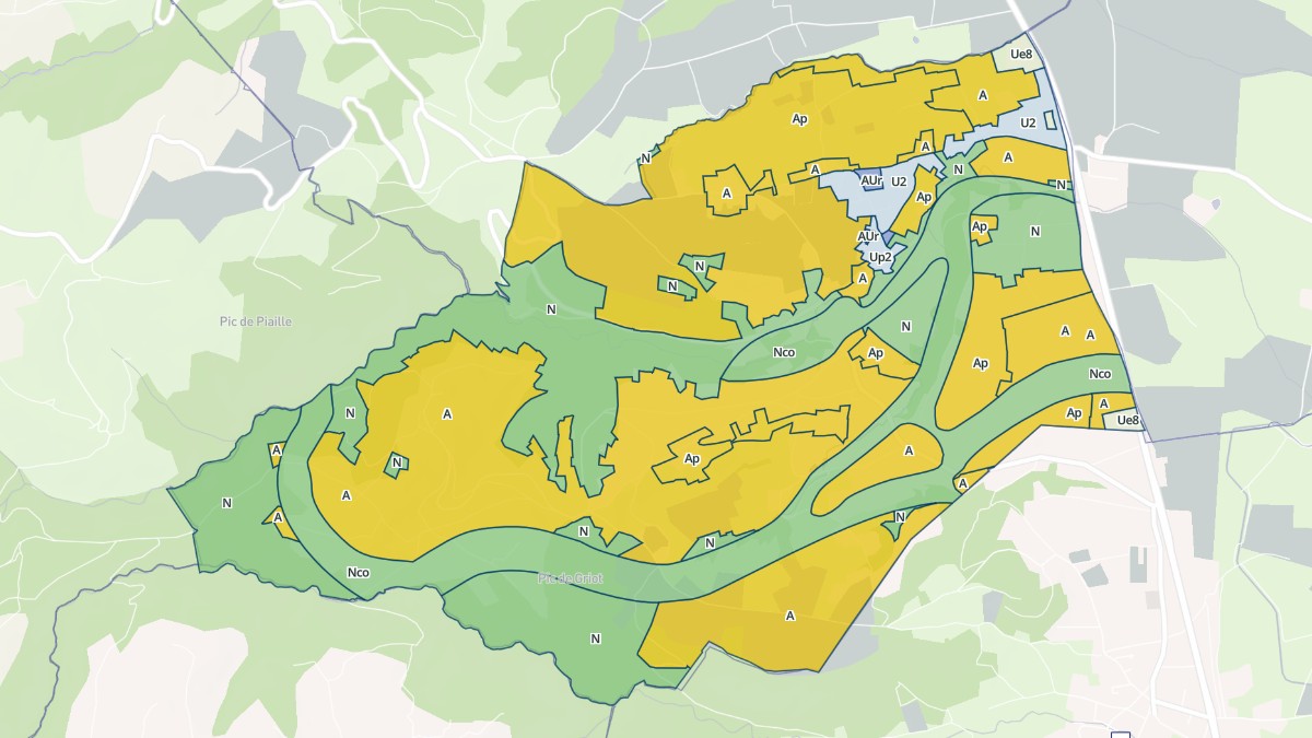 Aperçu cartographique de Pralong, centré sur la commune