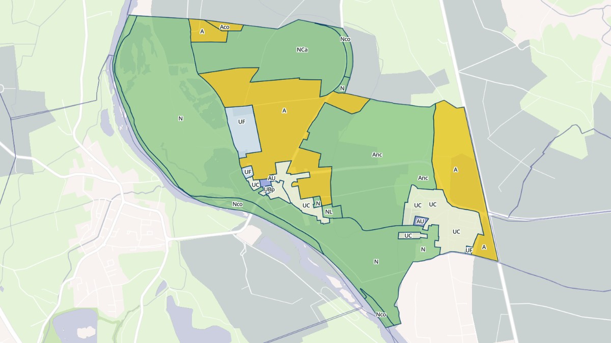 Aperçu cartographique de Rivas, centré sur la commune