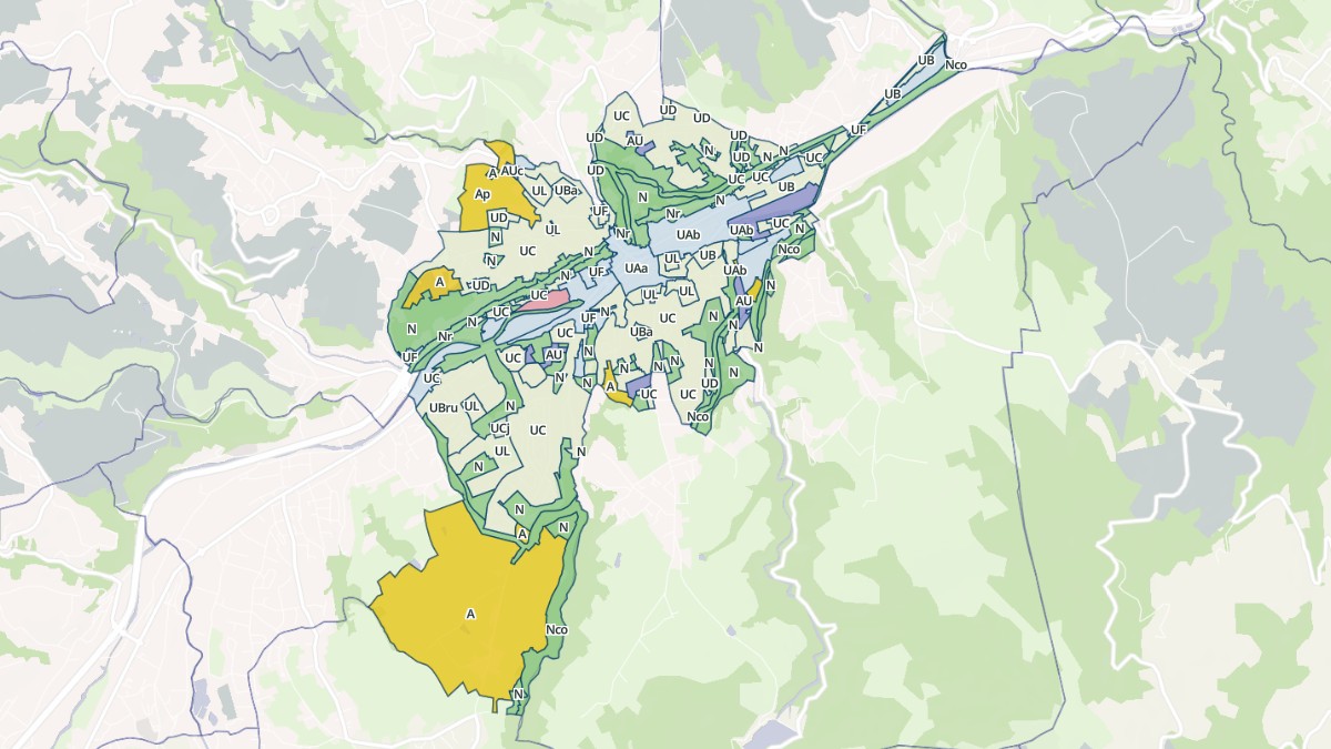 Aperçu cartographique de Rive-de-Gier, centré sur la commune