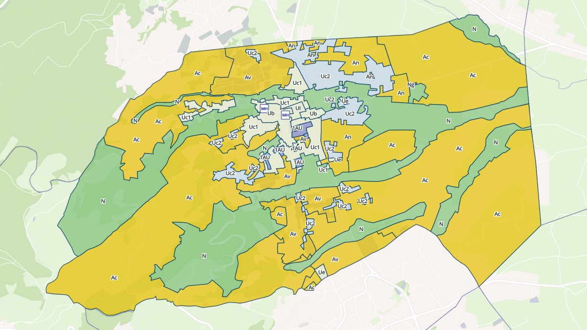 Aperçu cartographique de Saint-André-d'Apchon, centré sur la commune