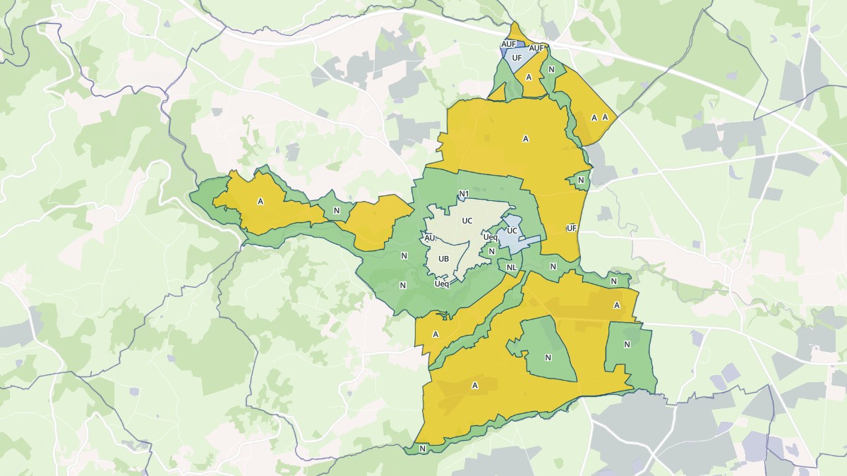 Aperçu cartographique de Saint-Germain-Laval, centré sur la commune