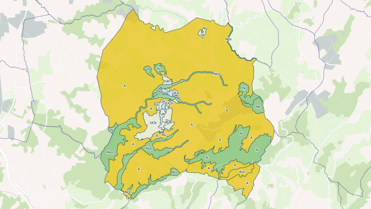 Aperçu cartographique de Saint-Héand, centré sur la commune