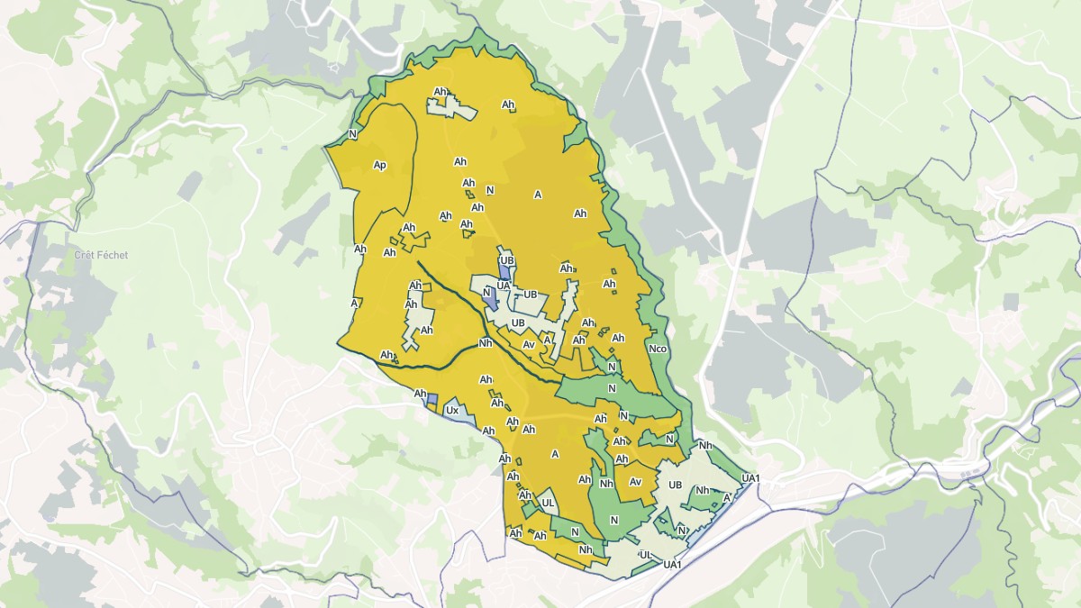 Aperçu cartographique de Saint-Joseph, centré sur la commune