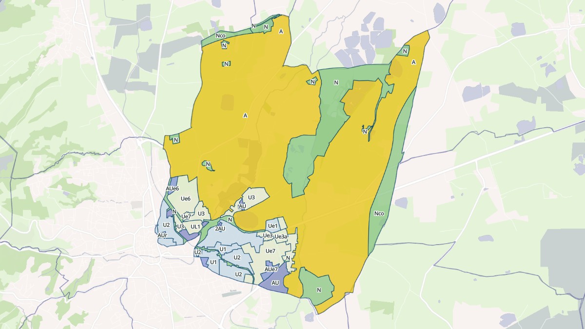 Aperçu cartographique de Savigneux, centré sur la commune