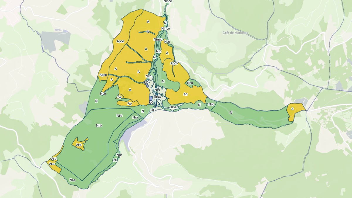 Aperçu cartographique de La Terrasse-sur-Dorlay, centré sur la commune
