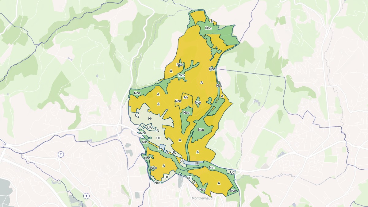 Aperçu cartographique de La Tour-en-Jarez, centré sur la commune