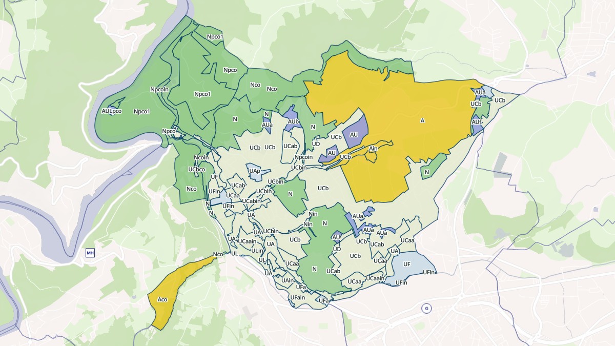 Aperçu cartographique de Unieux, centré sur la commune