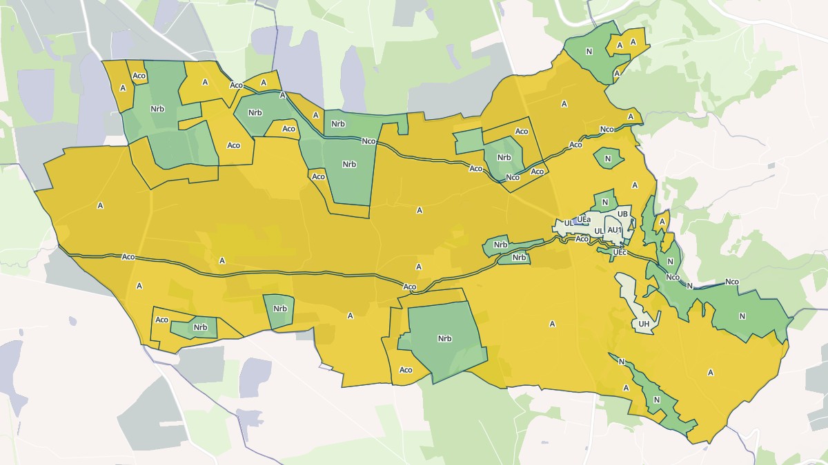 Aperçu cartographique de Valeille, centré sur la commune
