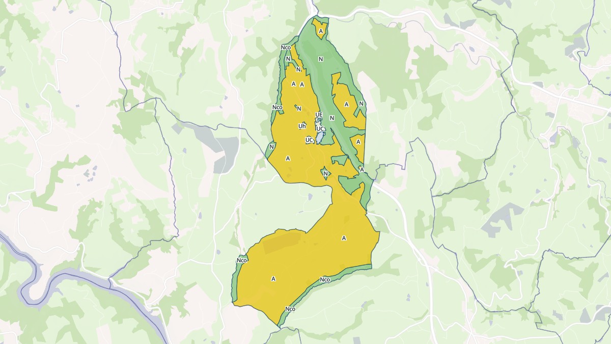 Aperçu cartographique de Vendranges, centré sur la commune