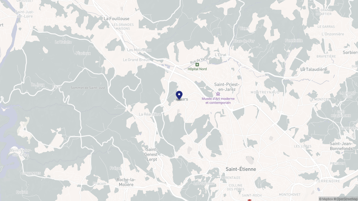 Aperçu cartographique de Villars, centré sur la commune
