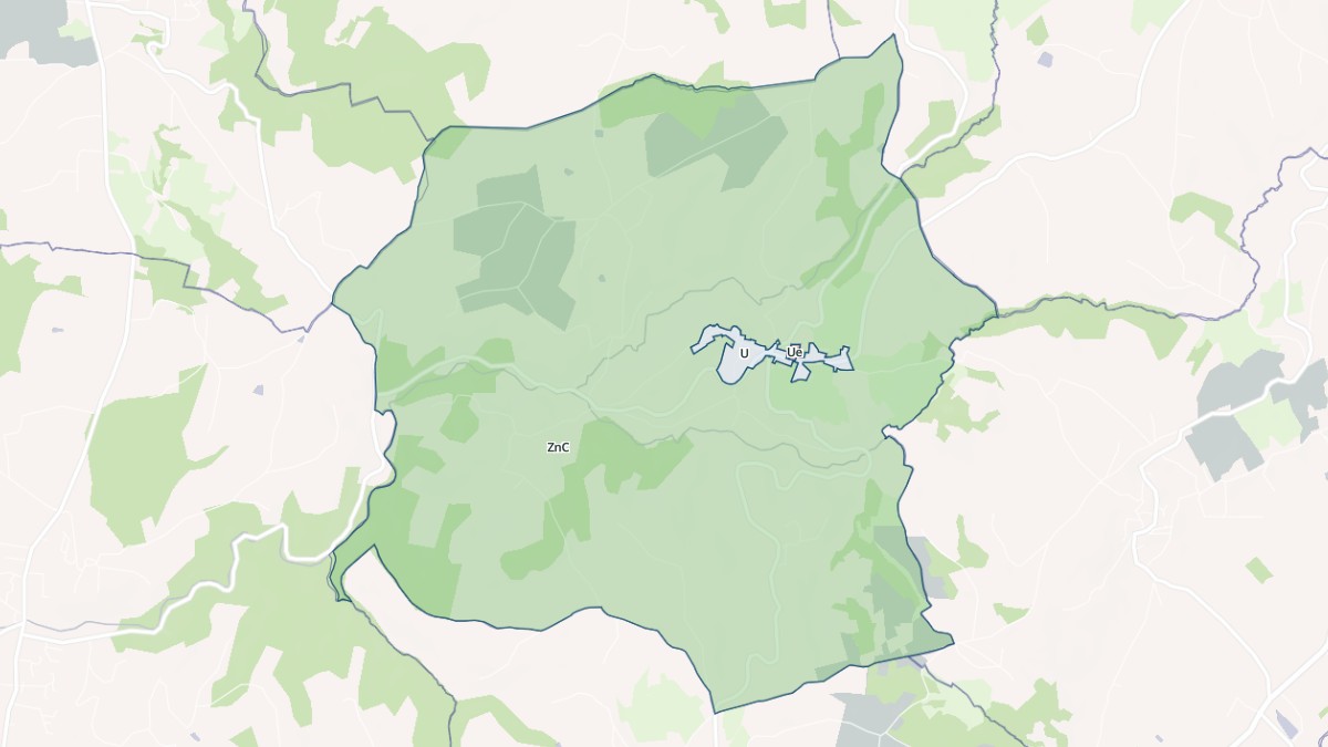 Aperçu cartographique de Virigneux, centré sur la commune