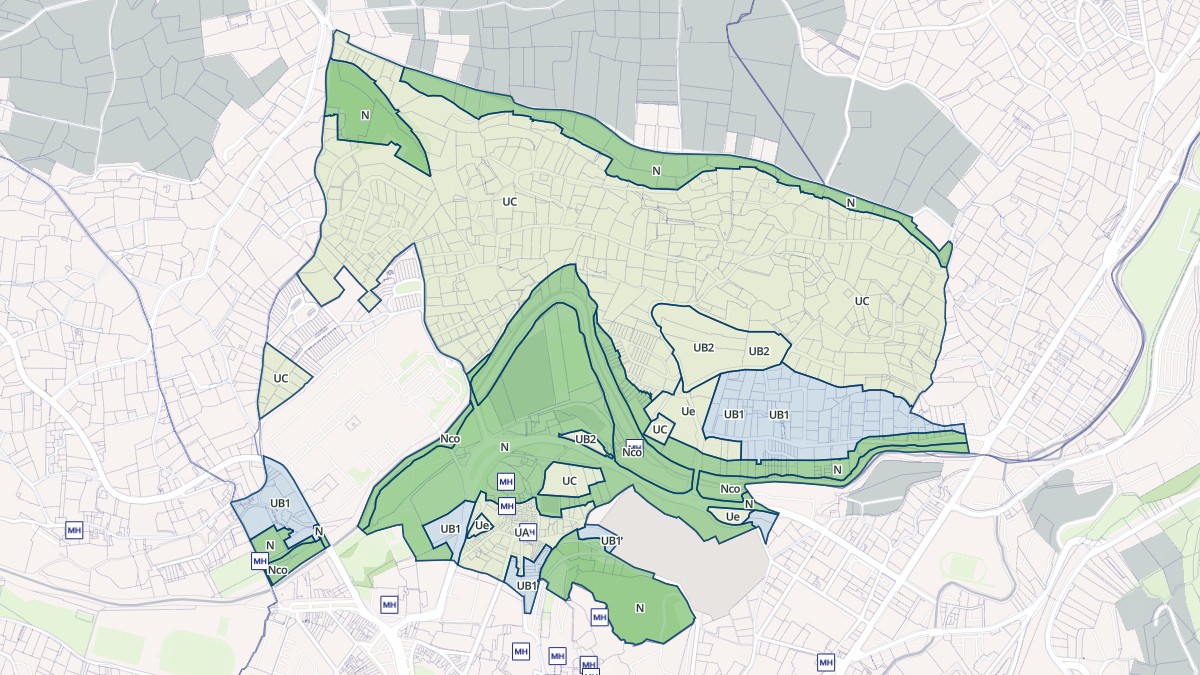 Aperçu cartographique de Aiguilhe, centré sur la commune