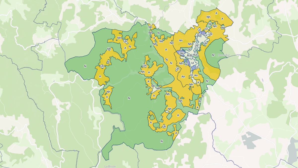 Aperçu cartographique de Allègre, centré sur la commune