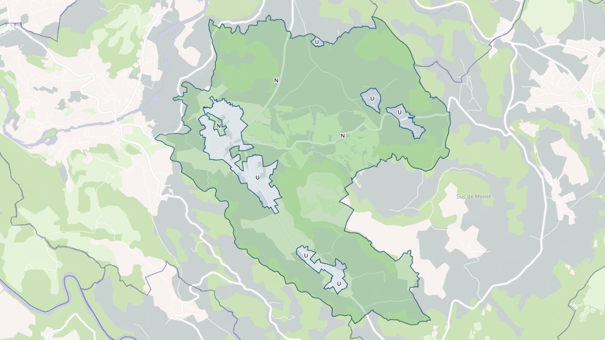 Aperçu cartographique de Arsac-en-Velay, centré sur la commune