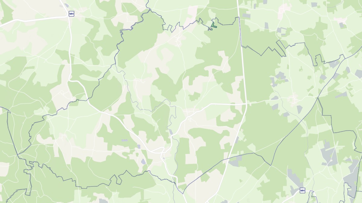Aperçu cartographique de Beaune-sur-Arzon, centré sur la commune