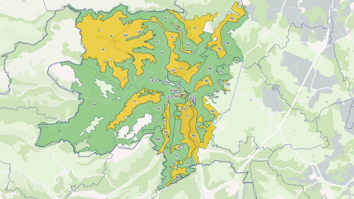 Aperçu cartographique de Blesle, centré sur la commune