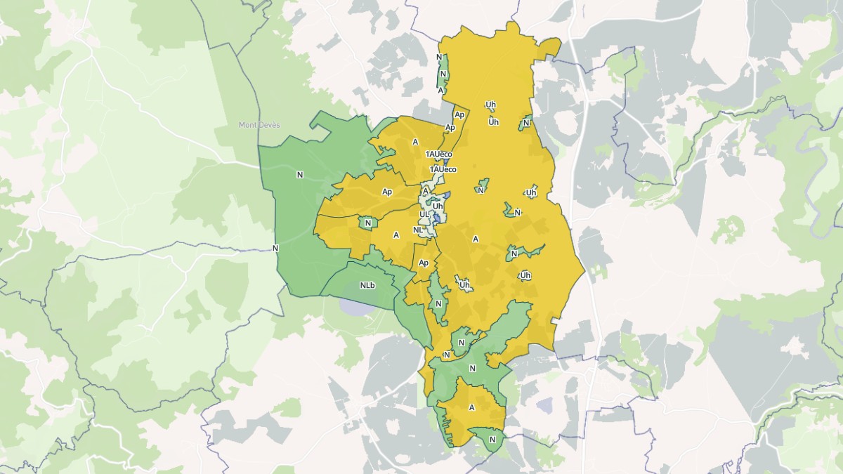 Aperçu cartographique de Cayres, centré sur la commune