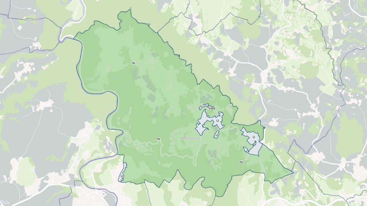 Aperçu cartographique de Chaspinhac, centré sur la commune