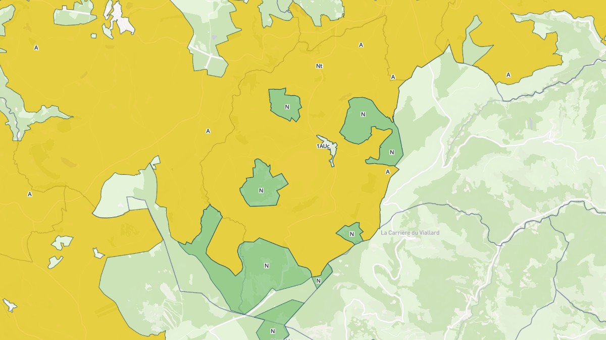 Aperçu cartographique de Chaudeyrolles, centré sur la commune