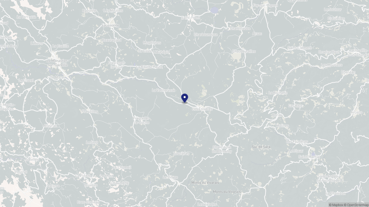 Aperçu cartographique de Les Estables, centré sur la commune