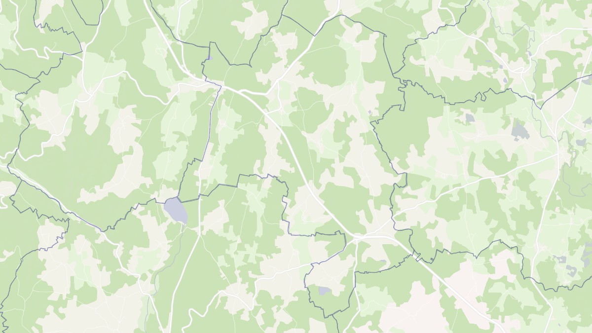 Aperçu cartographique de Félines, centré sur la commune