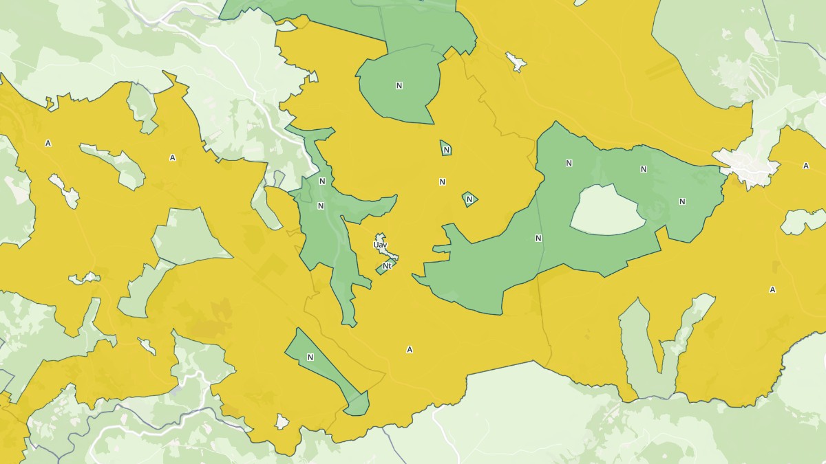 Aperçu cartographique de Freycenet-la-Cuche, centré sur la commune