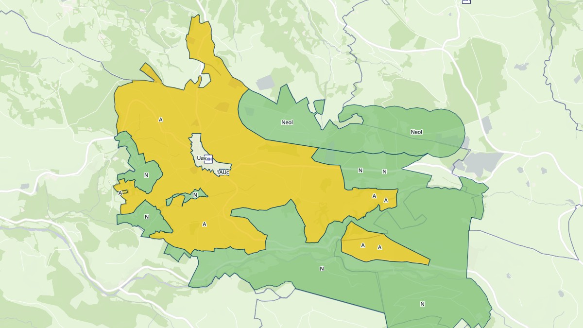 Aperçu cartographique de Freycenet-la-Tour, centré sur la commune