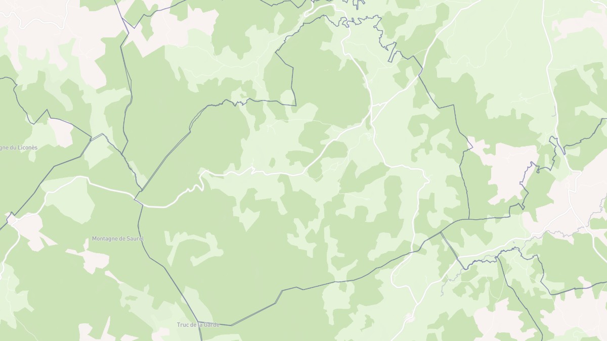 Aperçu cartographique de Grèzes, centré sur la commune