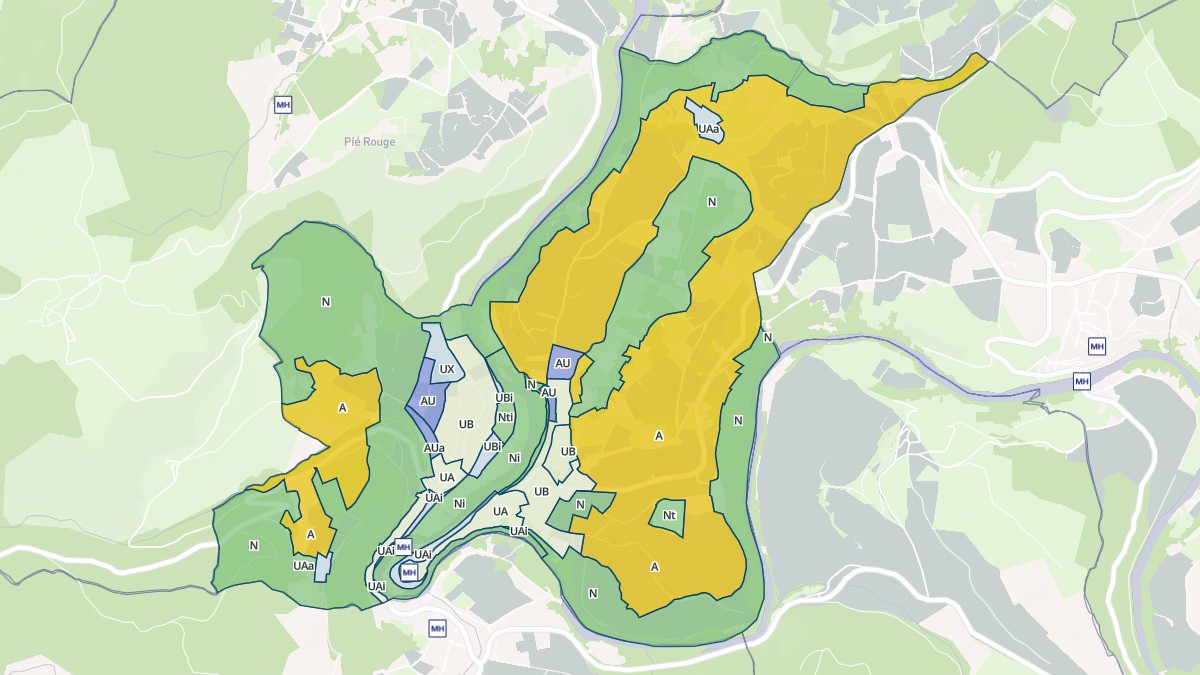 Aperçu cartographique de Lavoûte-Chilhac, centré sur la commune