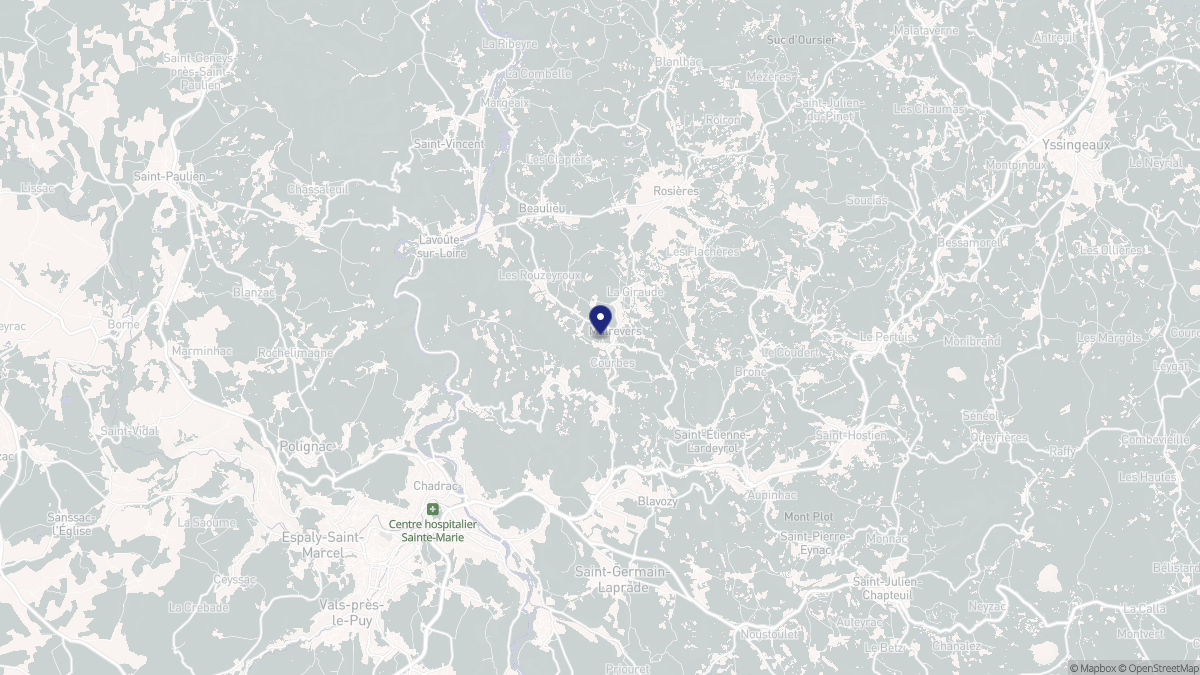 Aperçu cartographique de Malrevers, centré sur la commune