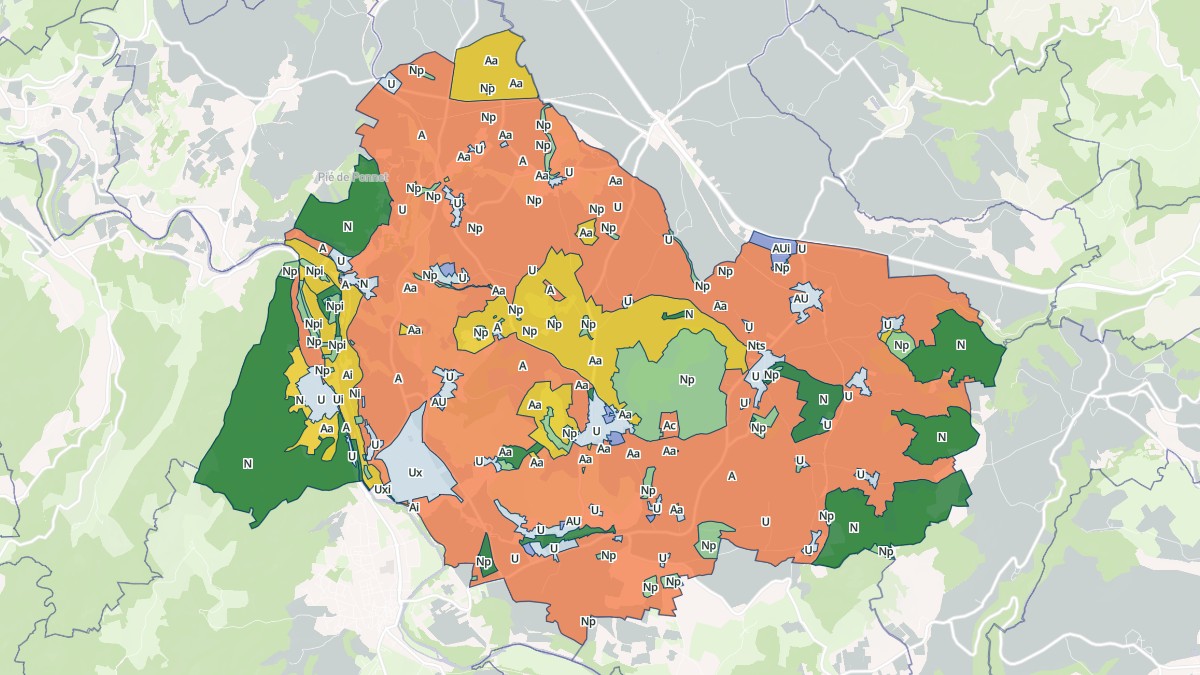 Aperçu cartographique de Mazeyrat-d'Allier, centré sur la commune