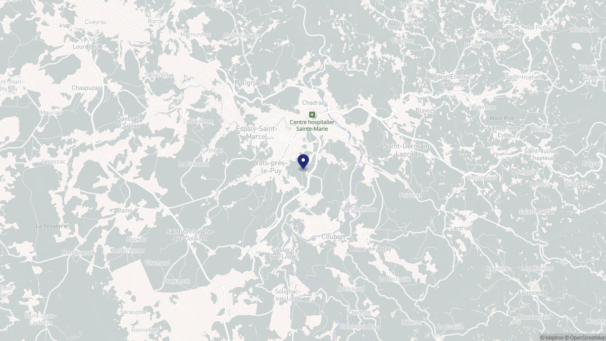 Aperçu cartographique de Le Puy-en-Velay, centré sur la commune