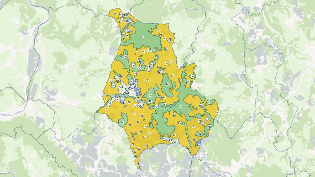 Aperçu cartographique de Rosières, centré sur la commune