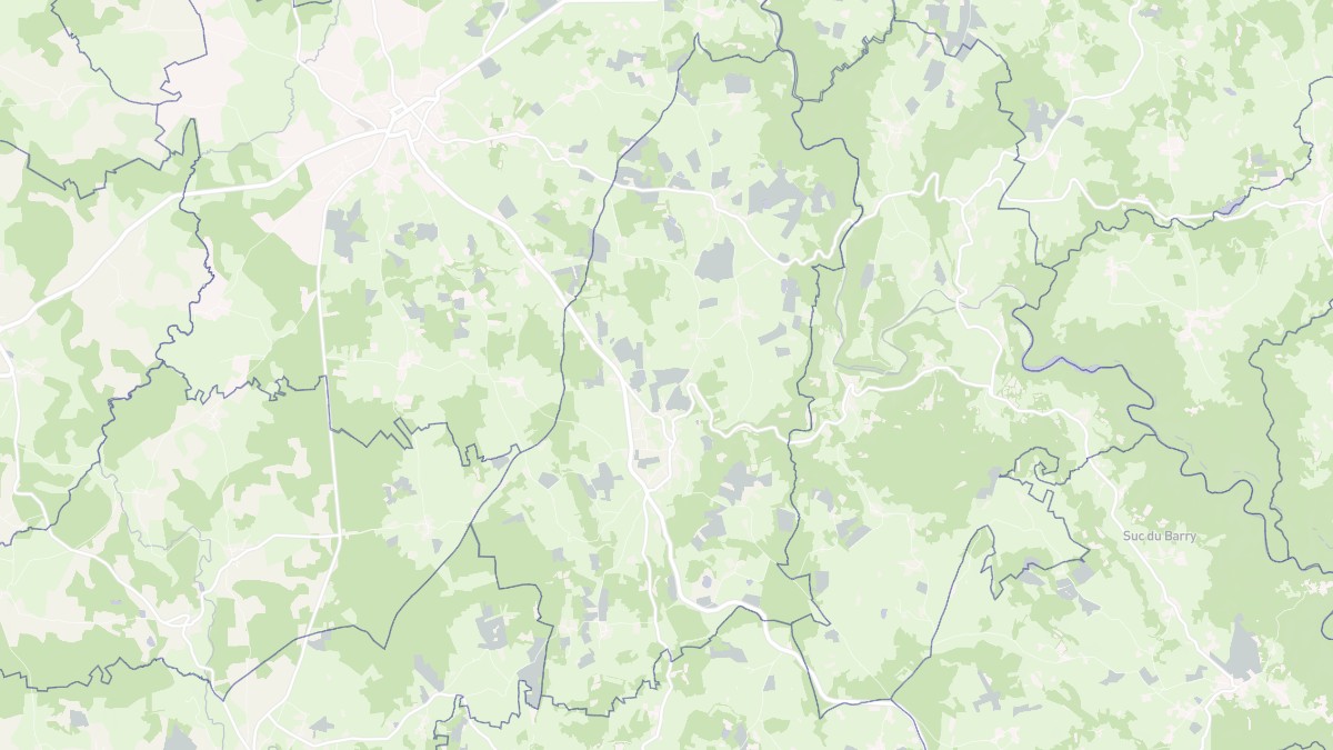 Aperçu cartographique de Saint-Georges-Lagricol, centré sur la commune