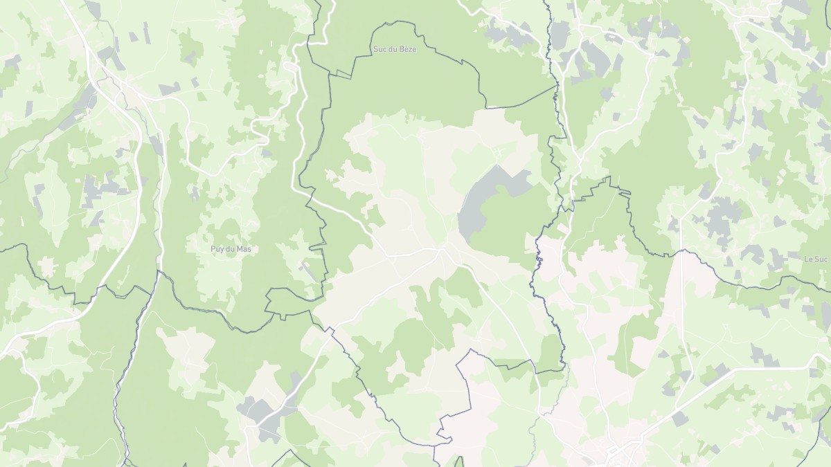 Aperçu cartographique de Saint-Jean-d'Aubrigoux, centré sur la commune