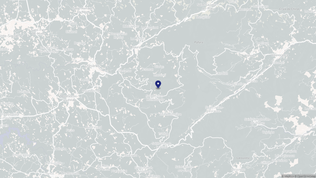 Aperçu cartographique de Saint-Julien-Molhesabate, centré sur la commune