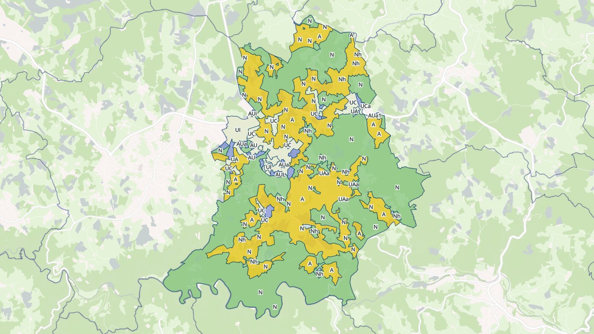 Aperçu cartographique de Saint-Pal-de-Mons, centré sur la commune
