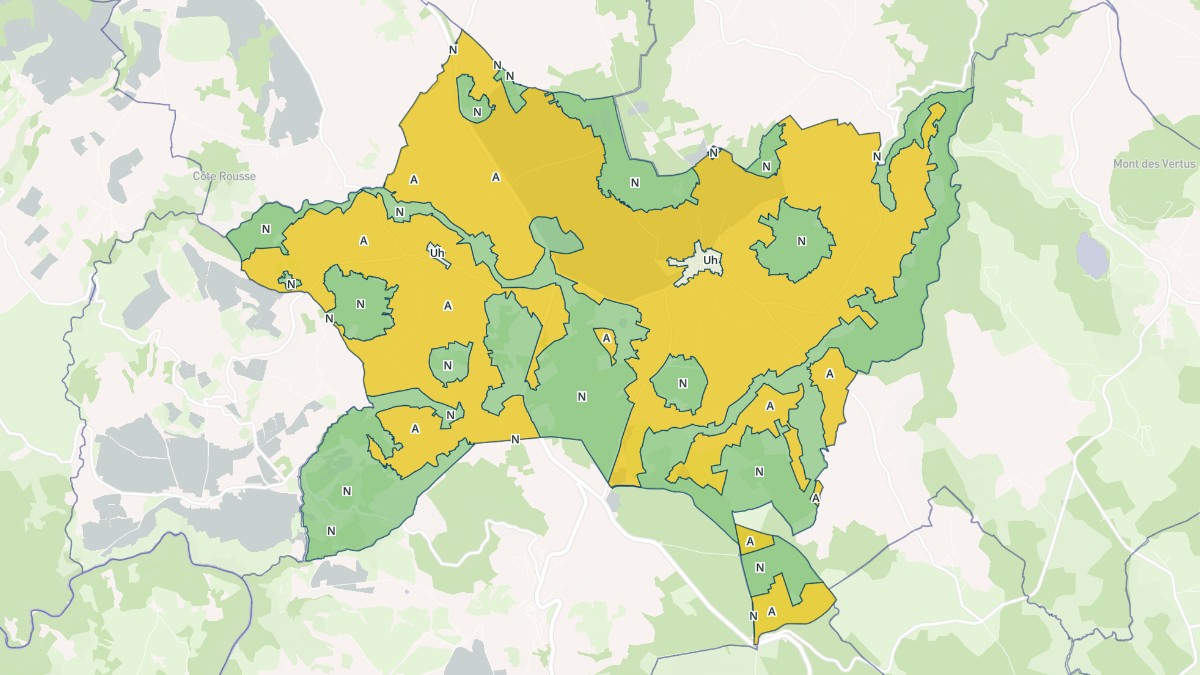 Aperçu cartographique de Saint-Paul-de-Tartas, centré sur la commune