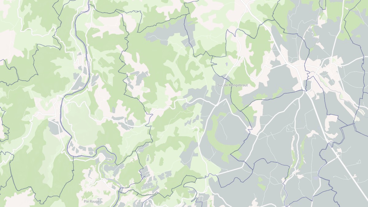 Aperçu cartographique de Saint-Privat-du-Dragon, centré sur la commune
