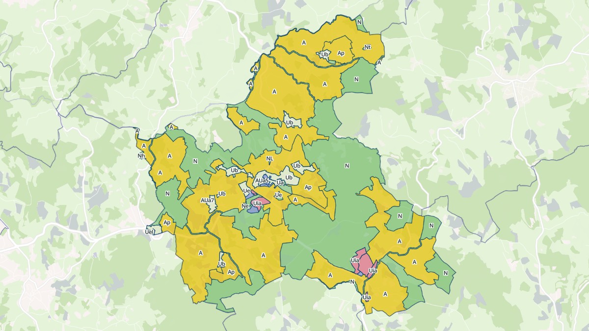 Aperçu cartographique de Saint-Romain-Lachalm, centré sur la commune