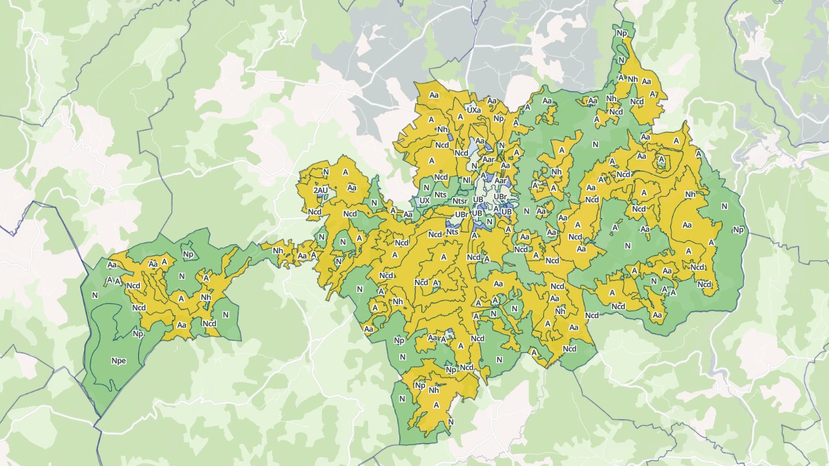 Aperçu cartographique de Saugues, centré sur la commune