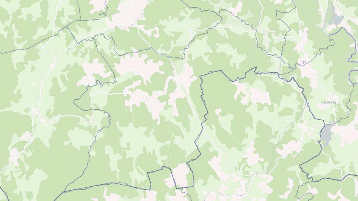 Aperçu cartographique de Thoras, centré sur la commune