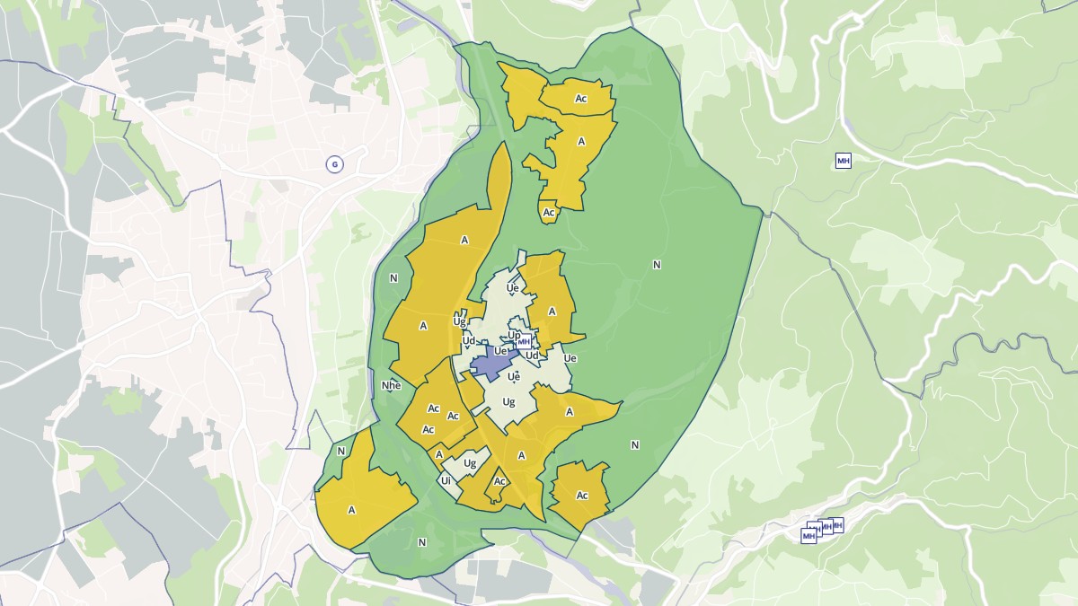 Aperçu cartographique de Vézézoux, centré sur la commune