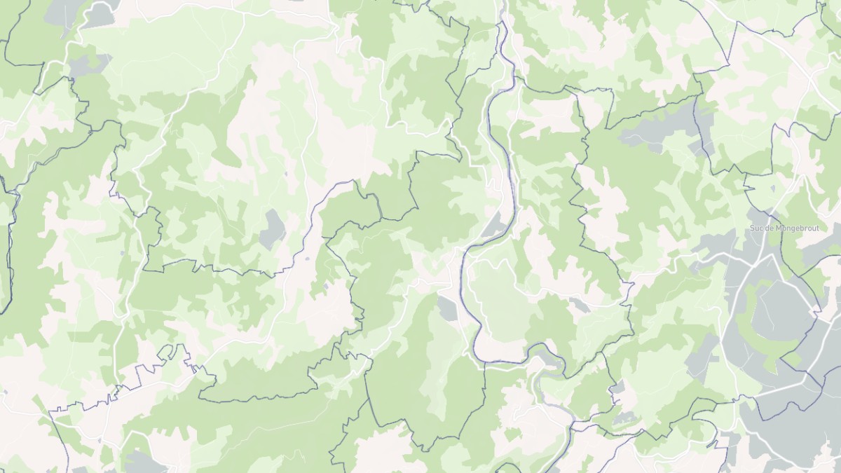 Aperçu cartographique de Villeneuve-d'Allier, centré sur la commune
