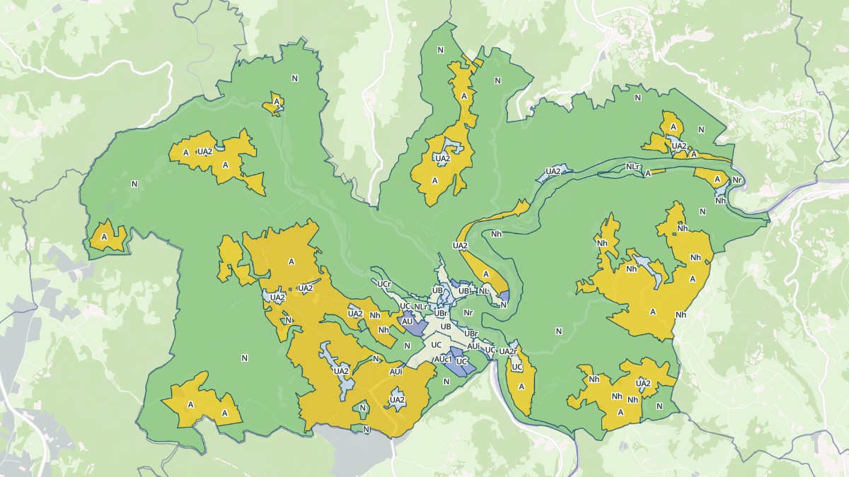 Aperçu cartographique de Vorey, centré sur la commune