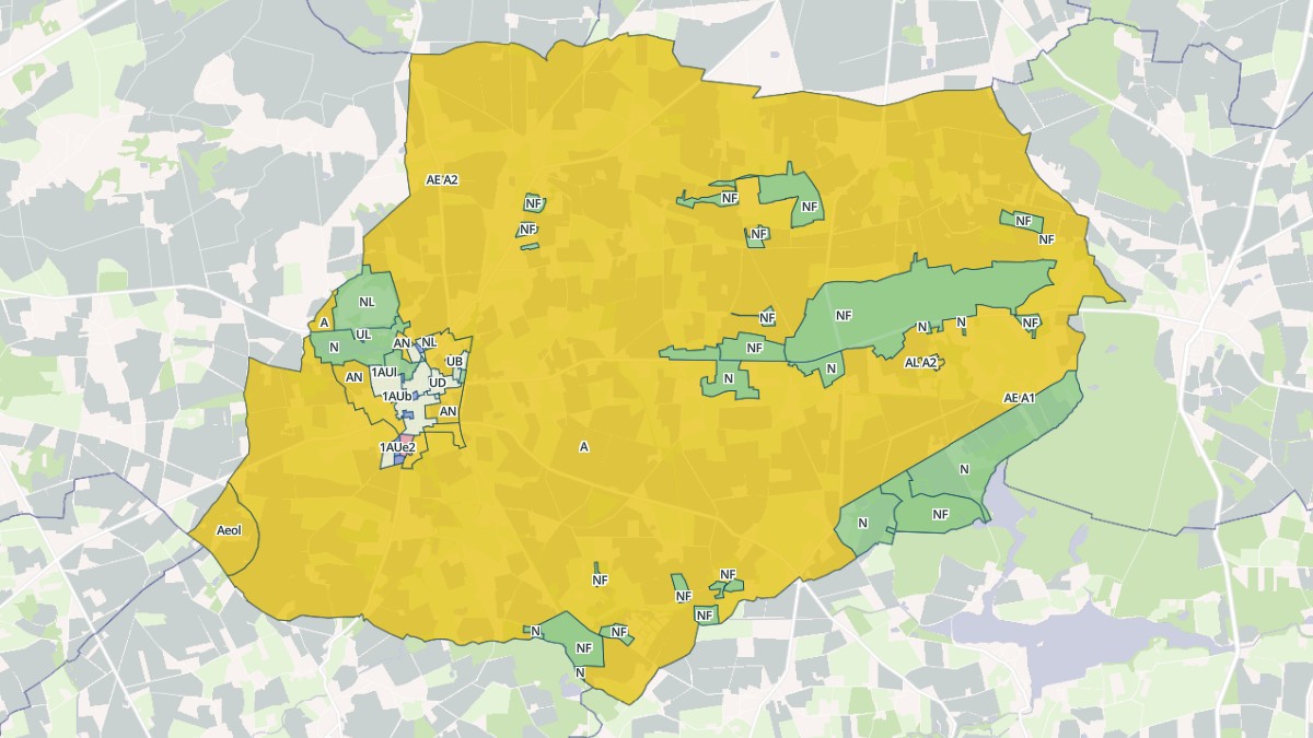 Aperçu cartographique de Abbaretz, centré sur la commune