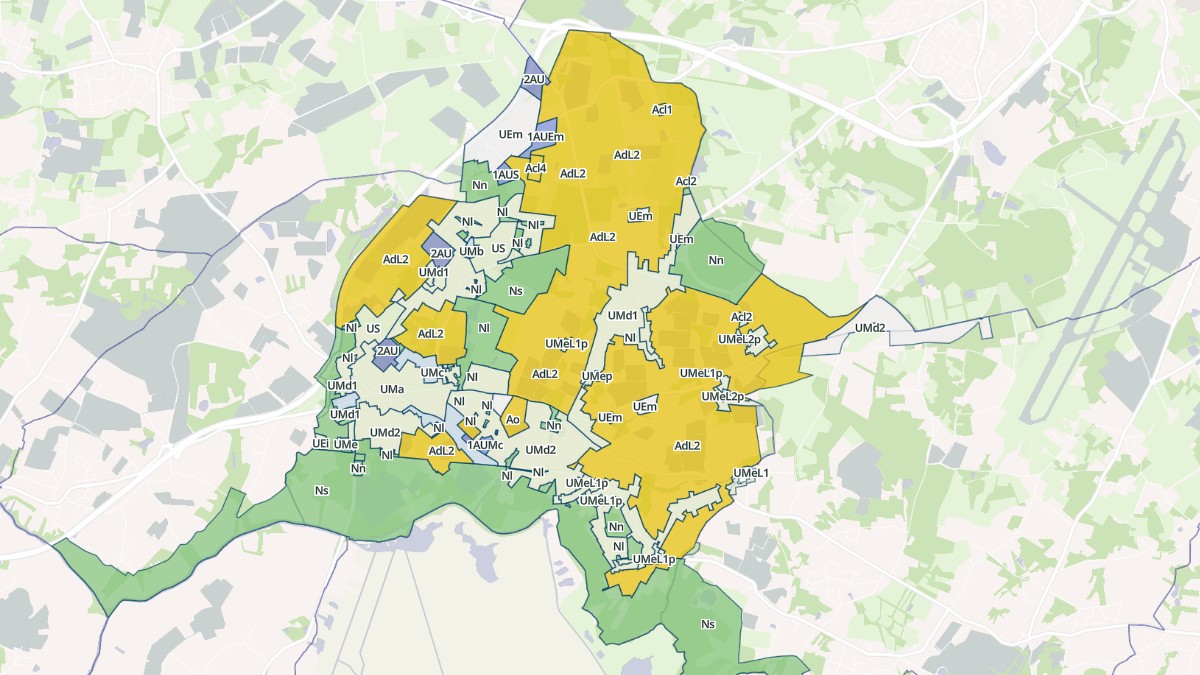 Aperçu cartographique de Bouaye, centré sur la commune