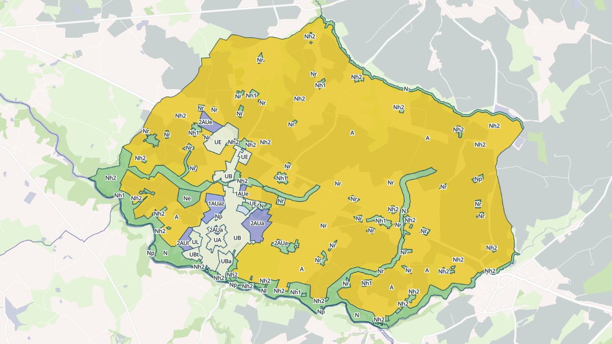 Aperçu cartographique de Boussay, centré sur la commune