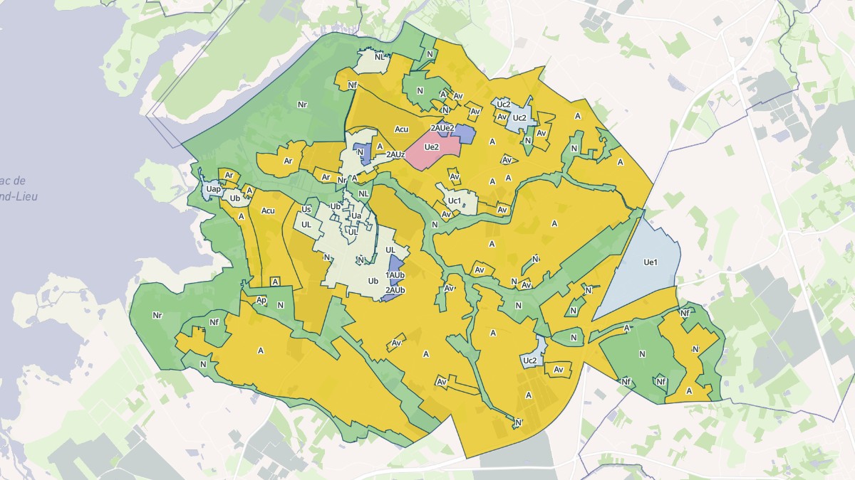 Aperçu cartographique de La Chevrolière, centré sur la commune